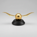 Golden Snitch Solar Car Air Freshener Dashboard Ornament with Flapping Wings for Wizard Fans