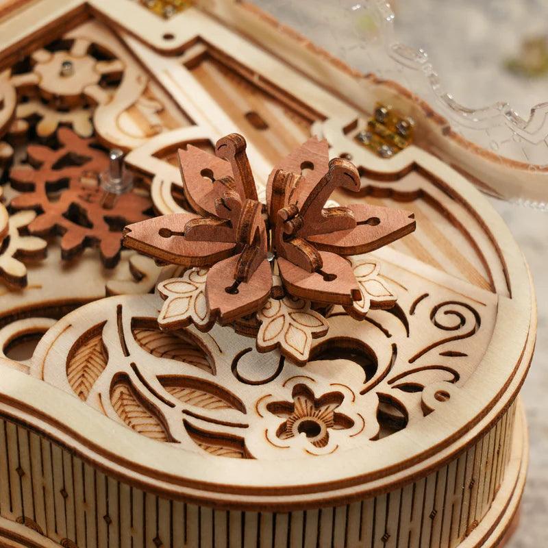 Victorian style grand piano model with vintage ornaments, a classical music box display for a desk or bookshelf