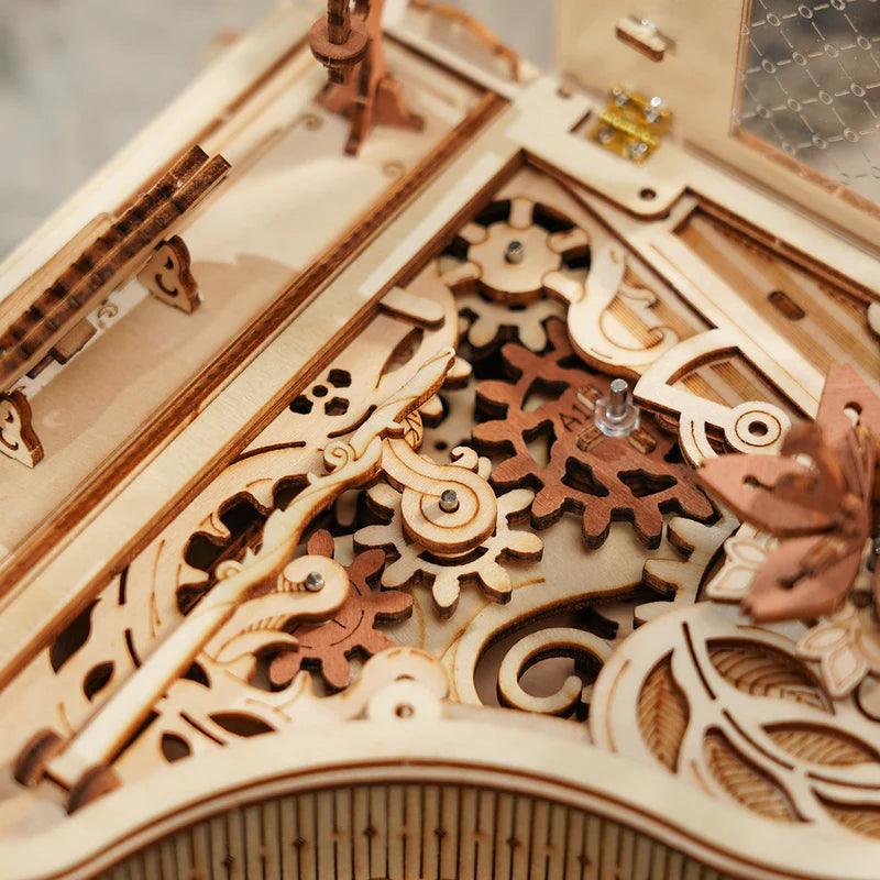 Musical wooden puzzle gift for adult model builders, music lovers, and puzzle collectors who enjoy piano decor