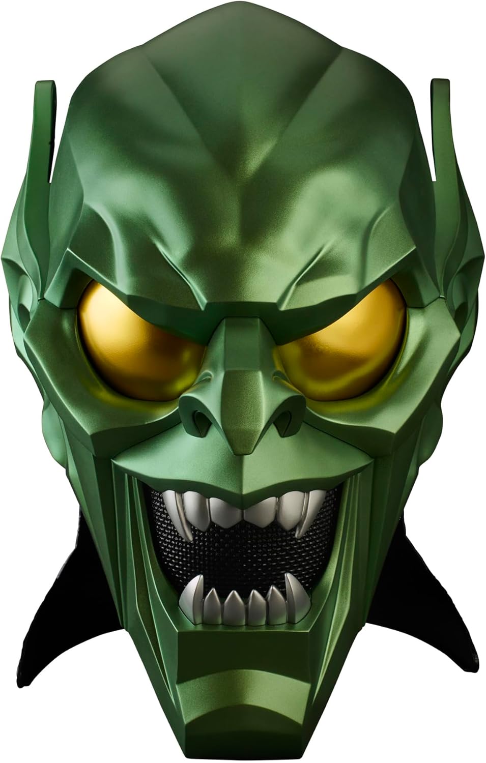 Green Goblin 1:1 wearable cosplay helmet from Spider-Man No Way Home, Marvel Legends Series collectible for adult fans
