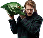 Green Goblin Marvel Legends helmet side profile, pointed ear horns and movie-accurate sculpt for Spider-Man collectors