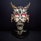 Hannya oni mask metal model with 950+ stainless steel, alloy and copper parts for adult puzzle builders and collectors