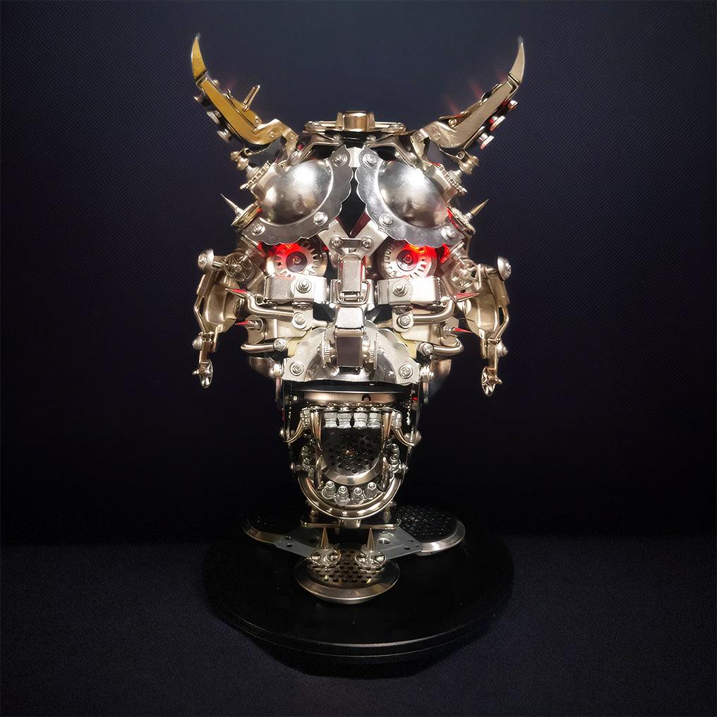 Hannya oni mask metal model with 950+ stainless steel, alloy and copper parts for adult puzzle builders and collectors