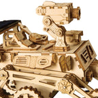 Finished wooden Mars rover desk decor and solar power demonstration for a bedroom, classroom or family science build