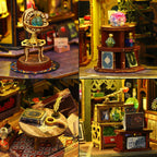 LED wooden dollhouse kit, a housewarming and birthday gift that finishes as a glowing magic city display piece KIt Only, Kit + Dust Cover