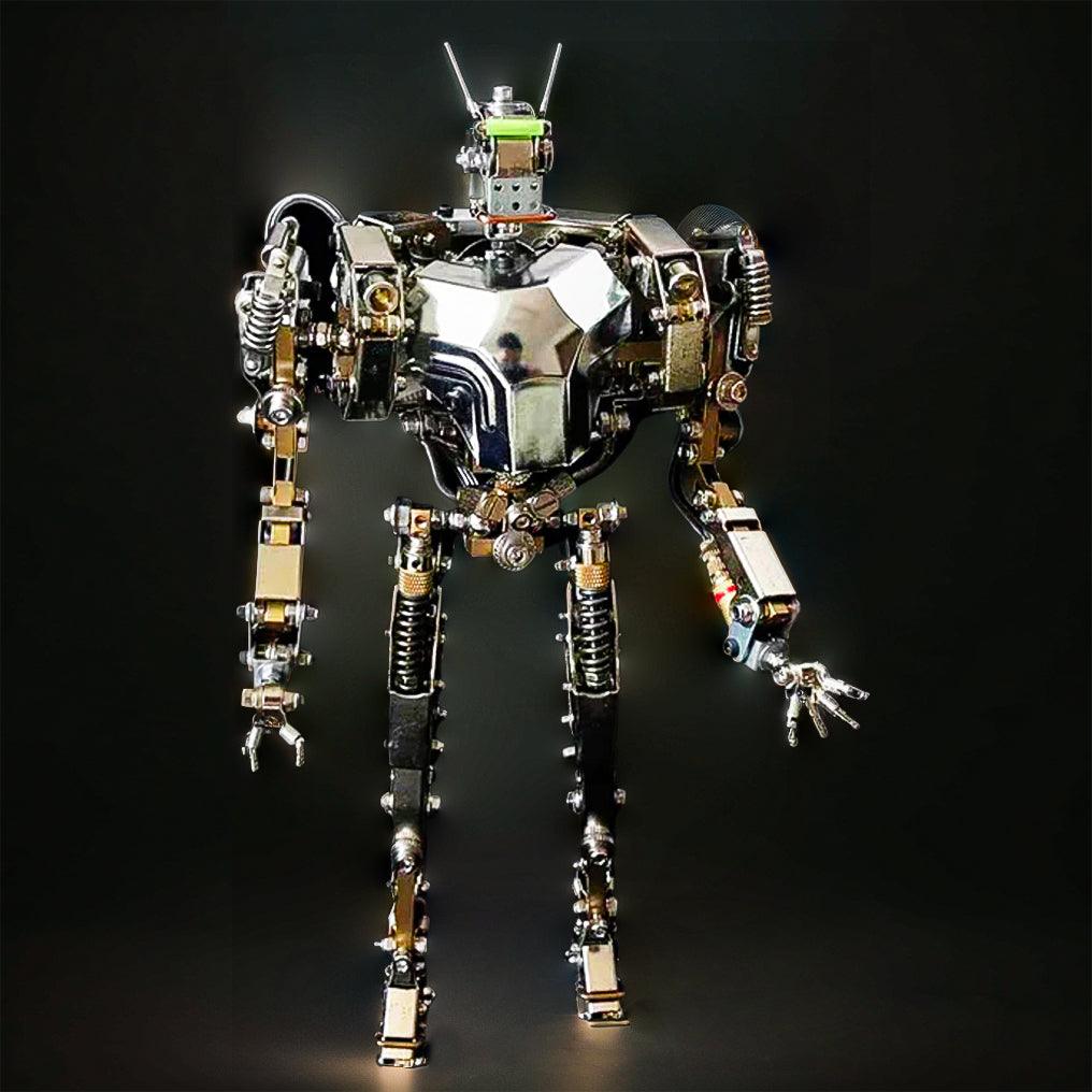 Humanoid-1 robot building kit with 700+ stainless steel and copper parts for sci-fi model collectors