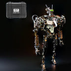Copper and steel humanoid robot kit, a 15 hour build and collectible gift for mecha and sci-fi model fans