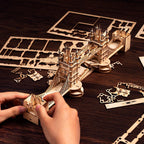 Build it yourself Tower Bridge wooden puzzle with laser-cut sheets, a hands-on landmark model kit for teens and adults