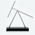 Iron Man 2 swinging sticks kinetic sculpture with counterweighted aluminum arms and a matte Black base for executive desks