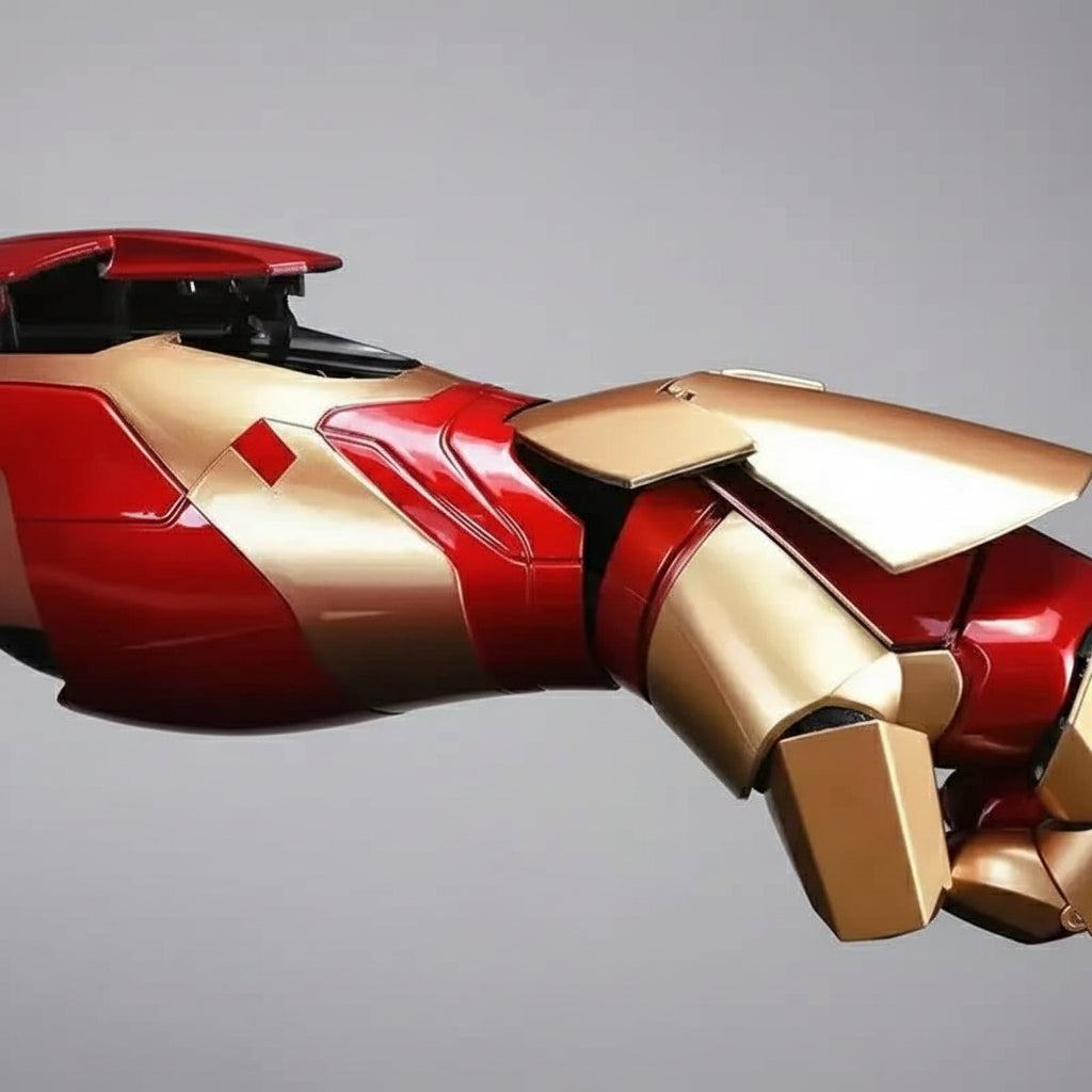 Iron Man Mark 42 forearm armor plating in high-density ABS as a movie replica for Marvel cosplay collectors Left Arm Right Arm