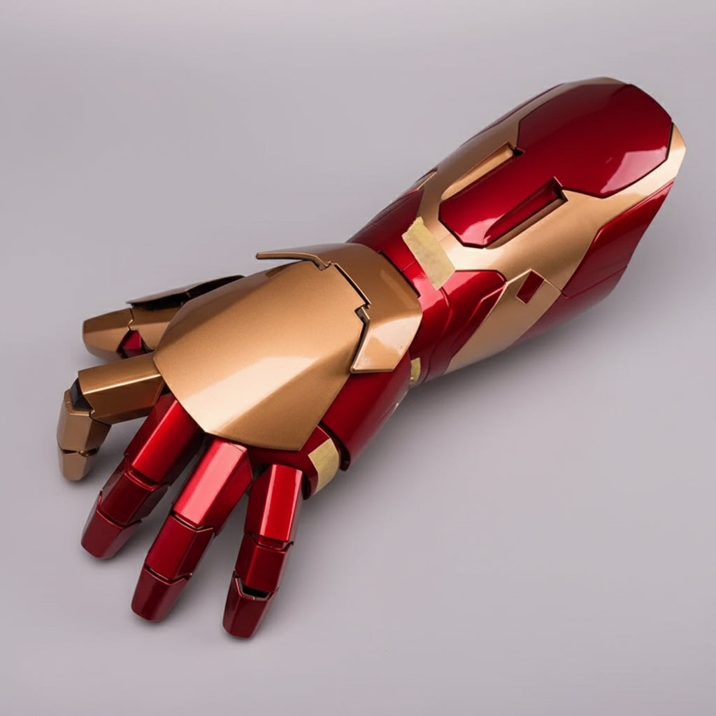 Movie-accurate Mark 42 arm armor for Marvel superhero costume builds, conventions, and Halloween cosplay Left Arm Right Arm