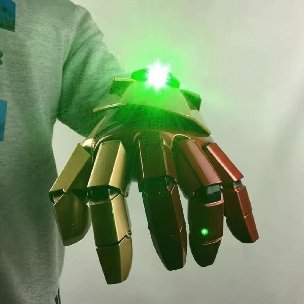 Wearable Mark 42 gauntlet firing repulsor light for cosplay photography and Halloween superhero costumes Left Hand Right Hand