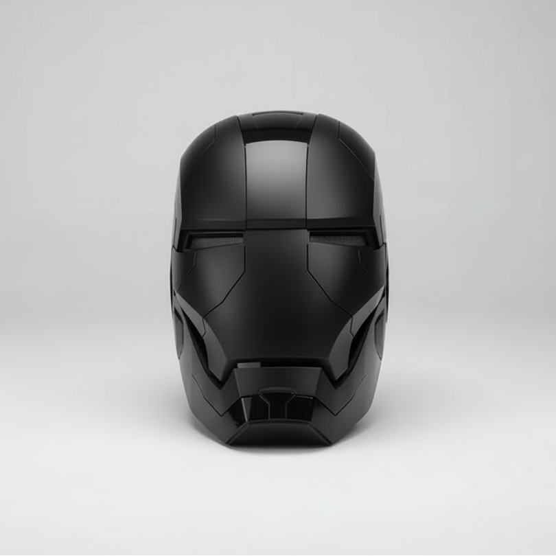 Black Iron Man MK5 helmet with voice control and motorized faceplate for cosplay convention and costume wear MK5-60CM-BLK-BLUE MK5-60CM-BLK-RED