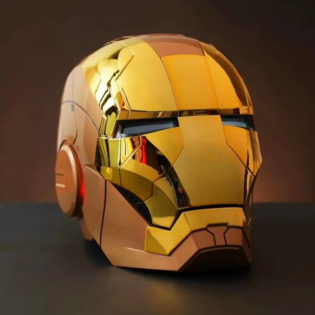 Wearable Iron Man MK5 helmet with red eyes, a Marvel collectible metal mask and cosplay gift for comic fans MK5-60CM-BLK-RED