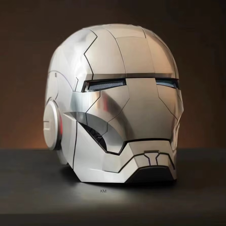 Iron Man MK5 wearable helmet replica with red eyes and voice control for Marvel cosplay and desk display use MK5-60CM-BLK-RED