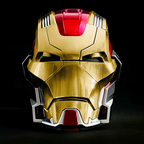 Gold Iron Man MK17 wearable helmet with JARVIS voice control and LED eyes for Marvel cosplay and costume display MK17-60CM-GLD