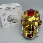 Gold finish Iron Man MK17 wearable helmet with voice control and LED eyes for Marvel cosplay collectors MK17-60CM-GLD