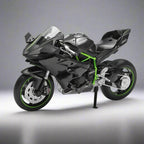 1:12 scale Kawasaki Ninja H2R collectible motorbike with a carbon look fairing for office desk decor and biker gifts