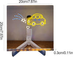 Compact 20 cm light up writing board on a folding tripod stand, a USB night light for a kids desk or bedside table