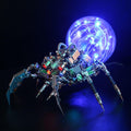 USB rechargeable mechanical spider lamp with metal alloy legs, steampunk collector gift and shelf mood light