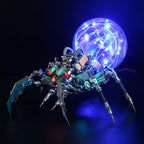 USB rechargeable mechanical spider lamp with metal alloy legs, steampunk collector gift and shelf mood light