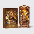 Enchanted wizard alley book nook kit with warm lighting, a 290 piece 3D wooden diorama for fantasy fans and readers Magic World