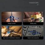 Ocean manta ray metal assembly model with lifelike motion and LED accent for marine biology enthusiasts