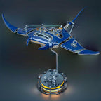 3D metal manta ray kit with magnetic shell revealing inner gears for STEM and mechanical engineering fans