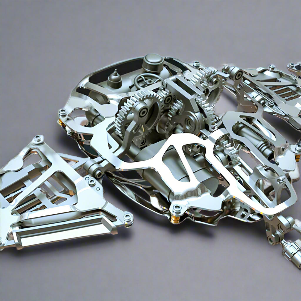 Adult 3d metal puzzle manta ray with LED lighting and precision aluminum parts for hobby model collectors