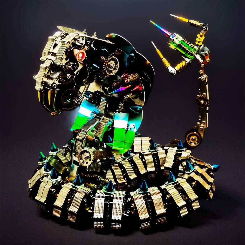 Metal cobra model kit gift for snake fans reptile lovers and engineering hobbyists on birthdays and holidays