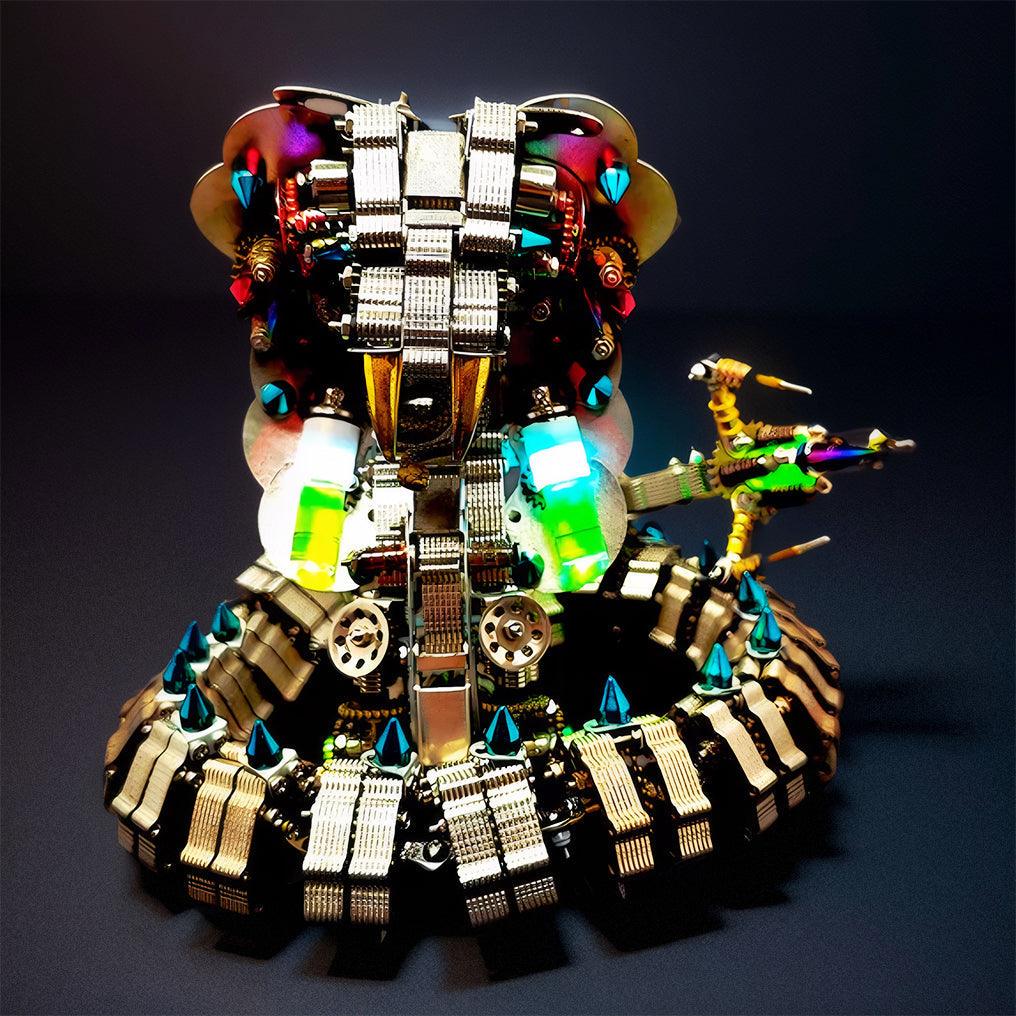 Mechanical 3D metal cobra collectible for reptile enthusiasts seeking a striking shelf or office desk centerpiece