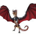 Mechanical giant dragon building blocks set with articulated wings and poseable joints, a fire toned fantasy display model Fery Dragon