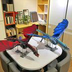 Poseable dragon building sets styled in a home office, a fantasy shelf centerpiece and building gift for teens and adults Fery Dragon, Frost Wyrm