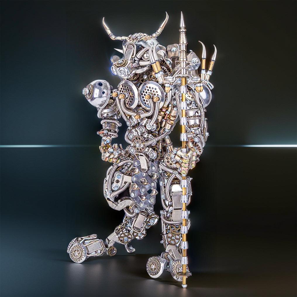 Large-scale Minotaur mechanical model kit with screw and rod assembly and no glue for adult hobby builders and collectors.