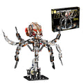 Mechanical octopus building blocks set with 1768 pieces and dual LED lights, an articulated brick model kit for adult builders