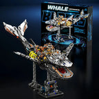 Posable mechanical whale model kit with multi joint movable parts and STEM assembly for kids and adults age 12 plus