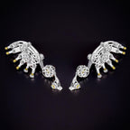 Pair of mechanical tiger wings in polished steel, a striking winged add on for the steampunk metal animal model kit (fits MP0026SB, MP0026BA)