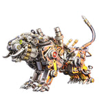 Mechanical tiger metal model showing exposed gears and rivets, a 700 piece engineering puzzle for adult model builders (fits MP0026BB, MP0026SA)