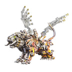 Winged metal tiger puzzle in a crouching pose with copper toned plating, a display model gift for adult puzzle fans (fits MP0026SB, MP0026BA)