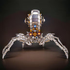 Engineering spider model in stainless steel with LED lights, an advanced metal puzzle gift for hobby builders