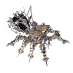 Assembled 3D metal tarantula model with movable articulated legs, a 1000 piece Bluetooth speaker build for adults Tarantula