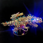 Poseable metal dinosaur kit and display model, a standout gift for dinosaur fans, engineers and collectors