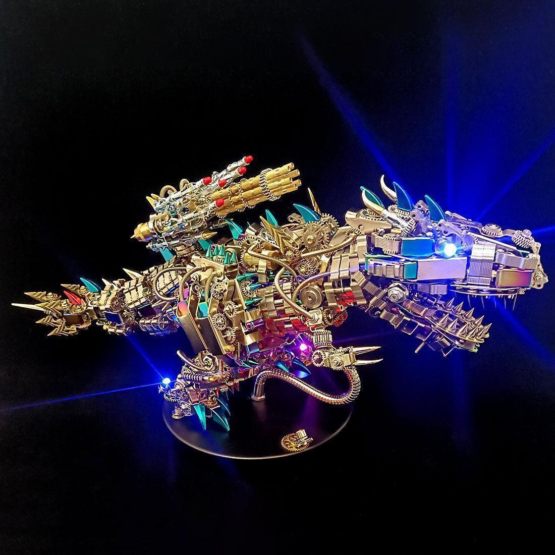 Poseable metal dinosaur kit and display model, a standout gift for dinosaur fans, engineers and collectors