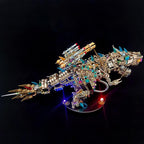 Collectible mechanical T-Rex built from over 3120 metal parts for serious model kit collectors and hobbyists