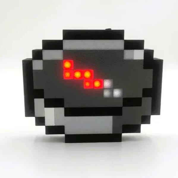 Minecraft compass IRL working magnetic replica that points to magnetic north as a gamer desk collectible and gift