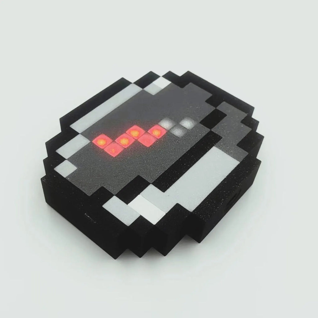 Collectible Minecraft compass gift for him and kids with functional magnetic navigation and pixel voxel styling
