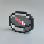 Minecraft pixel compass replica for gaming setup decor with USB-C charging and a glowing in-game style needle