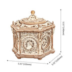 Renaissance carved FSC wood puzzle that plays music, a display centerpiece and craft-lover gift for adults