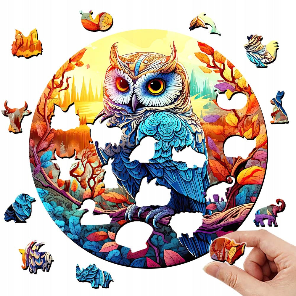 Linden wood animal jigsaw puzzle with a smooth protective surface for adults and kids who love mindful puzzling pick the Flower Basket design