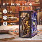 Galaxy book nook building kit with 350 pieces at 1:24 scale, a hands on craft project for adult hobbyists aged 14 up